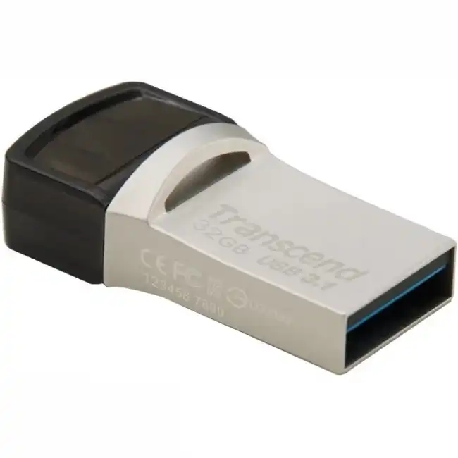 USB флешка (Flash) Transcend JetFlash 890 Silver TS32GJF890S (32 ГБ)