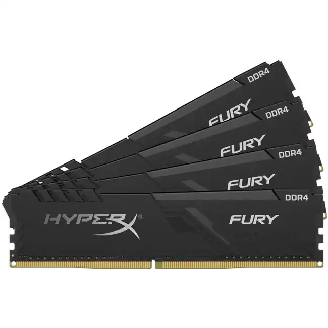 ОЗУ Kingston HyperX Fury 128 GB 3200 MHz DDR4 CL16 DIMM (Kit 4 x 32 GB) HX432C16FB3K4/128 (DIMM, DDR4, 128 Гб (4 х 32 Гб), 3200 МГц)