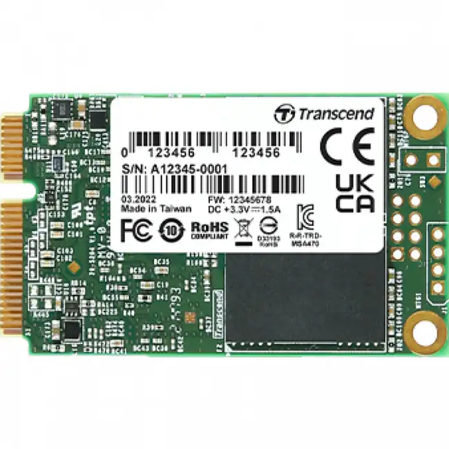 Внутренний жесткий диск Transcend MSA470T TS128GMSA470T (SSD (твердотельные), 128 ГБ, mSATA, SATA)