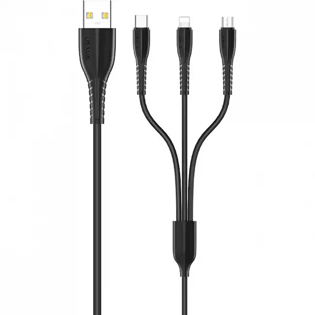 Кабель интерфейсный Usams SJ367USB01 (USB Type A - USB Type B micro - Lightning (8pin) - USB Type C)
