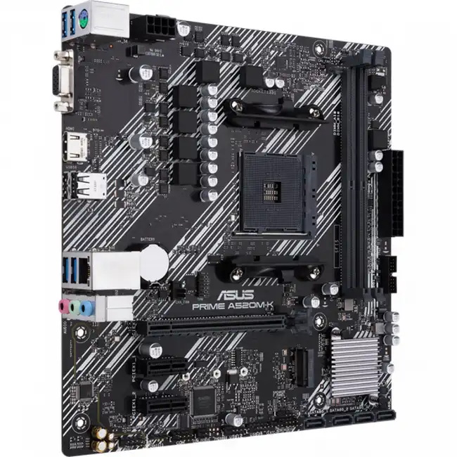 Материнская плата Asus PRIME A520M-K (Micro-ATX, AMD AM4)