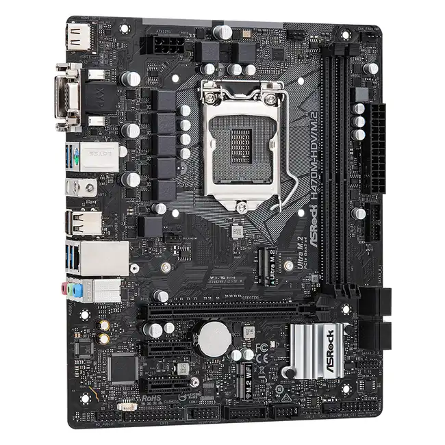 Материнская плата ASRock H470M-HDV/M.2 90-MXBG80-A0UAYZ (micro-ATX, LGA 1200)