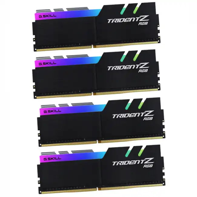 ОЗУ G.Skill Trident Z RGB (AMD) F4-3200C16Q-32GTZRX (DIMM, DDR4, 32 Гб (4 х 8 Гб), 3200 МГц)