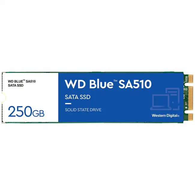Внутренний жесткий диск Western Digital Blue SA510 WDS250G3B0B (SSD (твердотельные), 250 ГБ, M.2, SATA)
