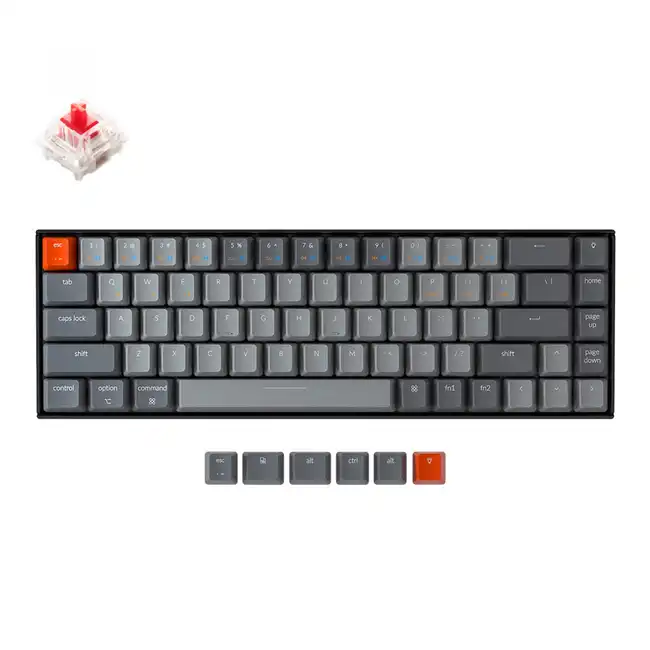 Клавиатура Keychron Red Switch White Led Gateron G pro Mechanical Wireless K6O1_Keychron (Беспроводная, USB)