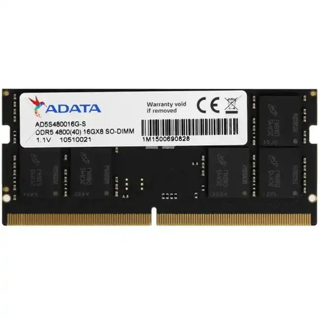ОЗУ ADATA 16 Гб AD5S480016G-S (SO-DIMM, DDR5, 16 Гб, 4800 МГц)