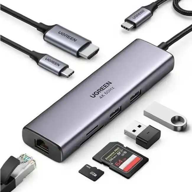 UGREEN CM512 USB-C Multifunction Adapter with Ethernet Interface 60515