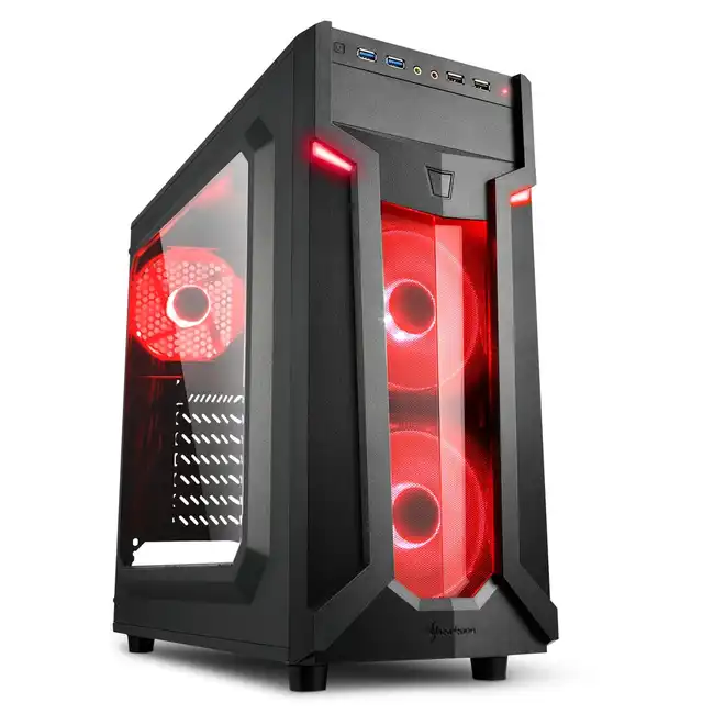 Корпус Sharkoon VG6-W Red (Игровые, Midi-Tower)