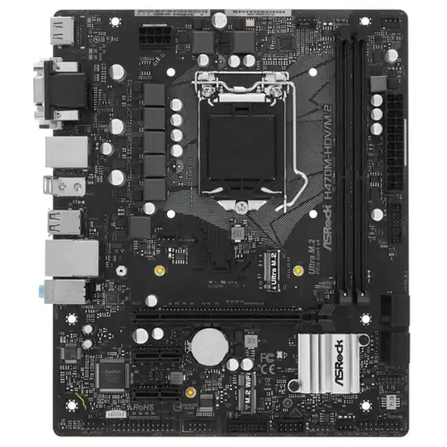 Материнская плата ASRock H470M-HDV/M.2 (micro-ATX, LGA 1200)