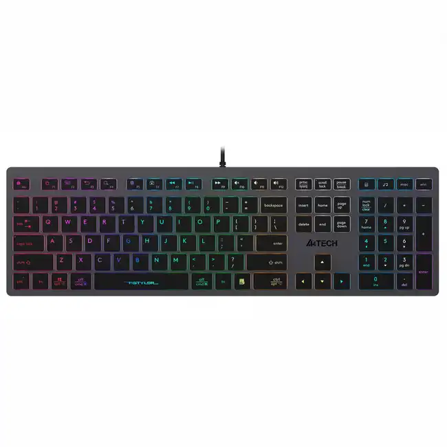 Клавиатура A4Tech Fstyler FX60 FX60 GREY / NEON (Проводная, USB)