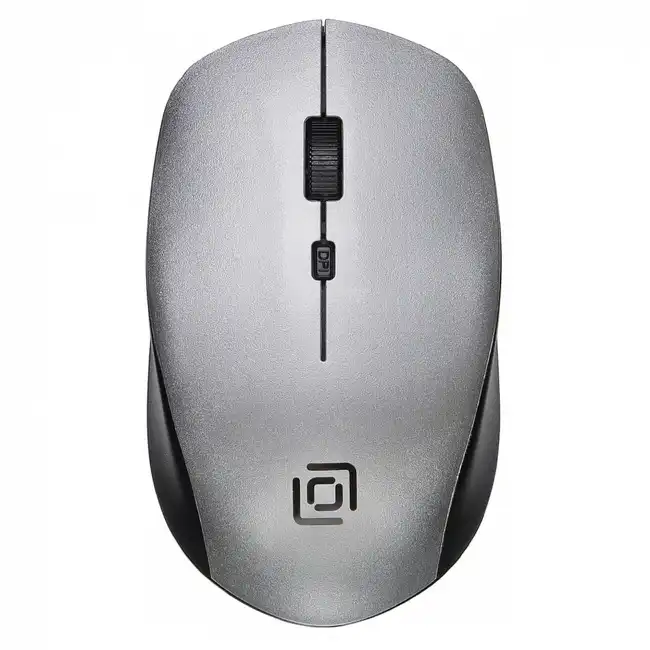 Мышь Oklick 565MW glossy черный/серебристый 1103661 (Бюджетная, Беспроводная)