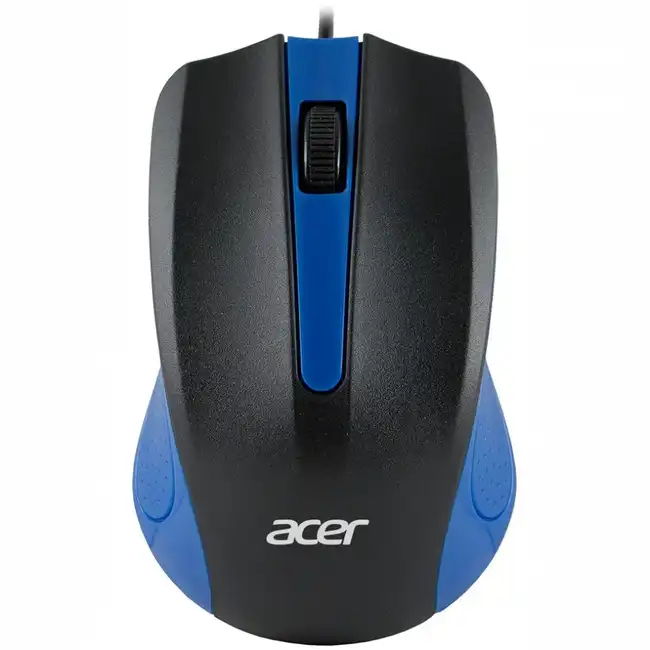Мышь Acer OMW011 черный/синий ZL.MCEEE.002 (Бюджетная, Проводная)