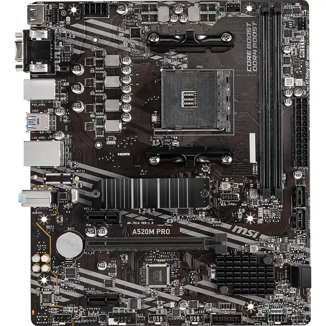 Материнская плата MSI A520M PRO (Micro-ATX, AMD AM4)