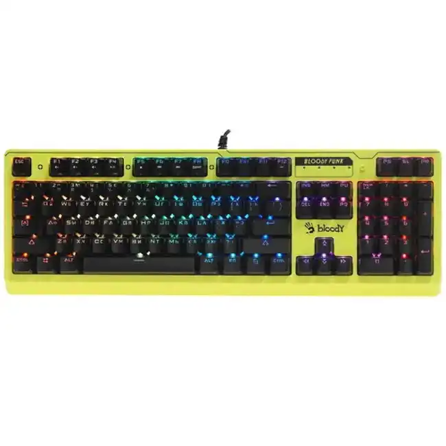 Клавиатура A4Tech Bloody B810RC B810RC ( PUNK YELLOW ) (Проводная, USB)