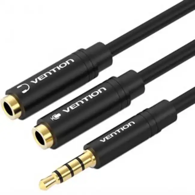 Кабель интерфейсный Vention BBCBY (MINI JACK 3.5 (output) - MINI JACK 3.5 (input) x2)