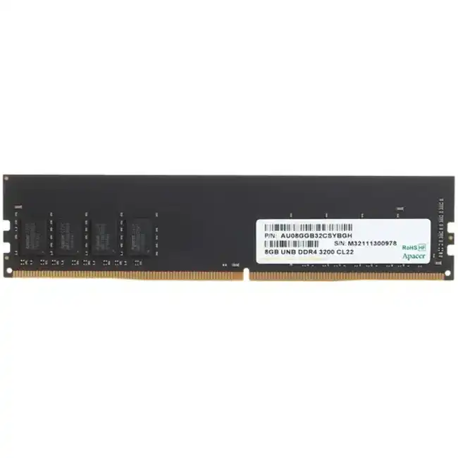 ОЗУ Apacer EL.08G21.GSH AU08GGB32CSYBGH/EL.08G21.GSH (DIMM, DDR4, 8 Гб, 3200 МГц)