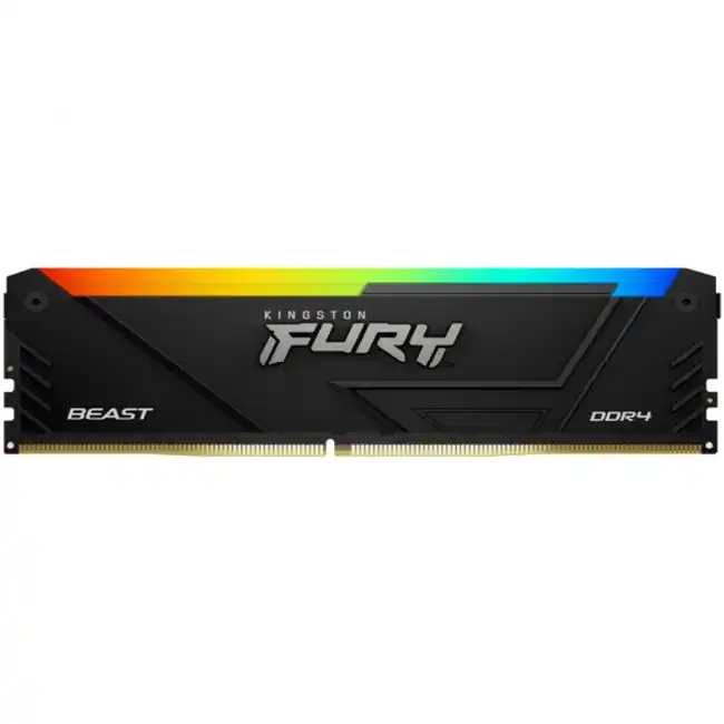 ОЗУ Kingston FURY Beast Black RGB XMP KF437C19BB2A/8 (DIMM, DDR4, 8 Гб, 3733 МГц)