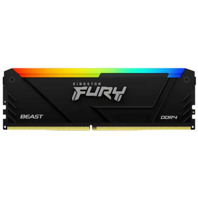 ОЗУ Kingston FURY Beast Black RGB XMP KF436C18BB2A/32 (DIMM, DDR4, 32 Гб, 3600 МГц)