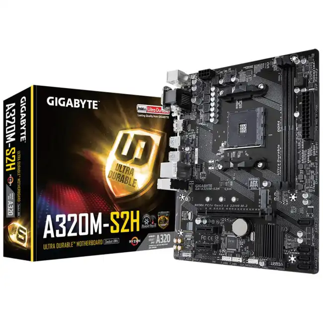 Материнская плата Gigabyte GA-A320M-S2H (micro-ATX, AMD AM4)