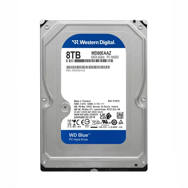 Внутренний жесткий диск Western Digital Blue WD80EAAZ (HDD (классические), 8 ТБ, 3.5 дюйма, SATA)