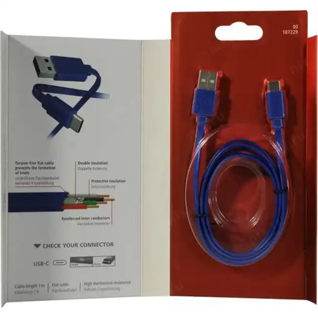 Кабель интерфейсный Hama H-00187229 (USB Type A - USB Type C)