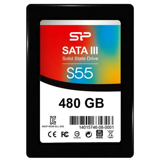 Внутренний жесткий диск Silicon Power S55 SP480GBSS3S55S25 (SSD (твердотельные), 480 ГБ, 2.5 дюйма, SATA)