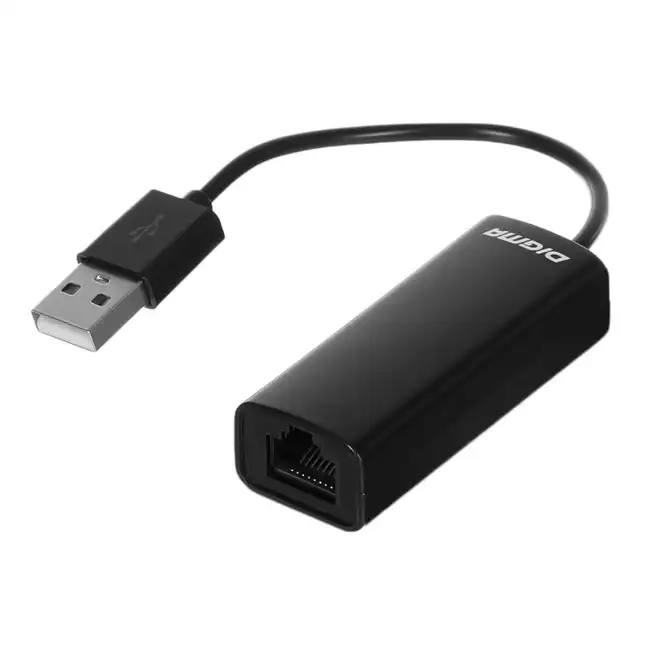 Кабель интерфейсный Digma D-USB2-LAN100 (USB Type A - RJ-45)