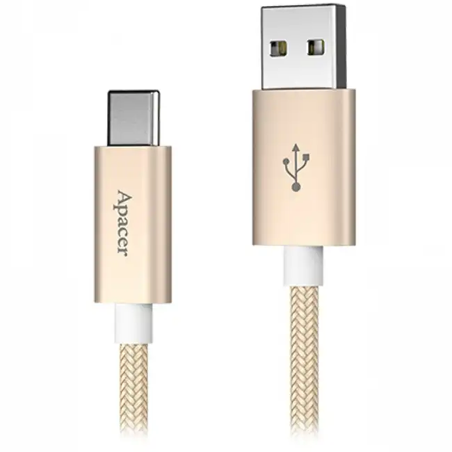Кабель интерфейсный Apacer DC111 Gold (1 м.) APDC111С-1 (USB Type A - USB Type C)