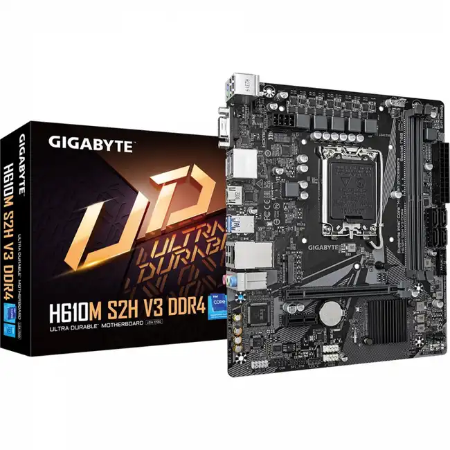 Материнская плата Gigabyte H610M S2H V3 DDR4, RTL H610M S2H V3 DDR4||oem (micro-ATX, LGA 1700)