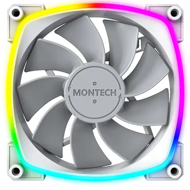Охлаждение Montech AX120 ARGB 120х120x25 белый AX120 PWM WHITE (Для системного блока)