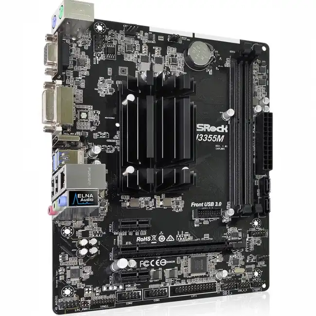 Материнская плата ASRock J3355M (micro-ATX, Установлен Intel Celeron J3355)