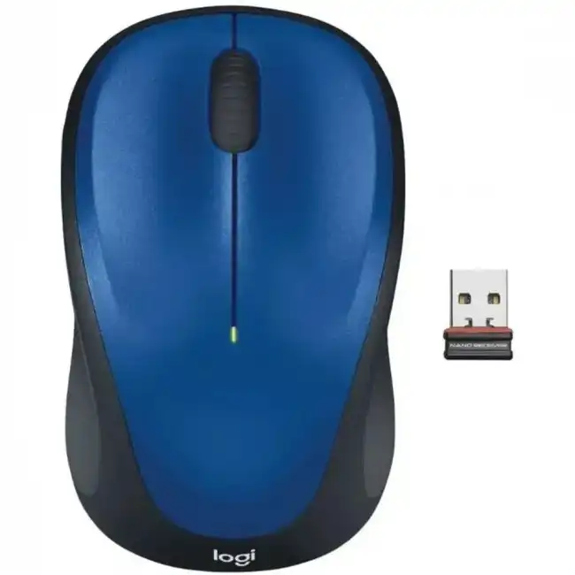 Мышь Logitech M235 Черно-синий 910-007131 (Бюджетная, Беспроводная)