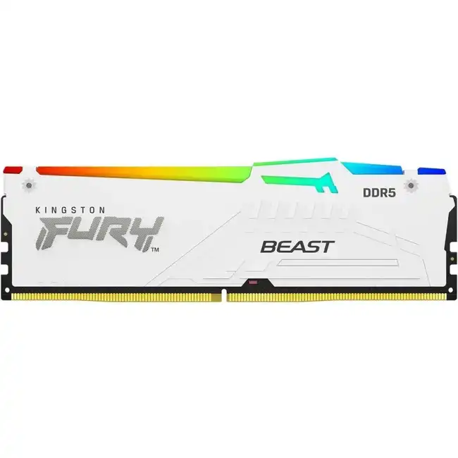 ОЗУ Kingston Fury Beast White RGB 16Gb DDR5 KF564C32BWEA-16 (DIMM, DDR5, 16 Гб, 6400 МГц)