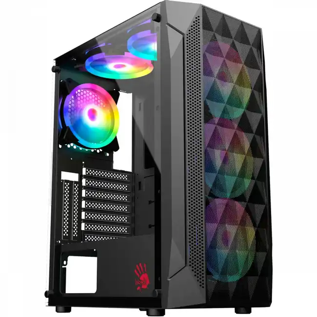 Корпус Bloody BD-CC107F черный BD-CC107F-BK (Игровые, Midi-Tower)