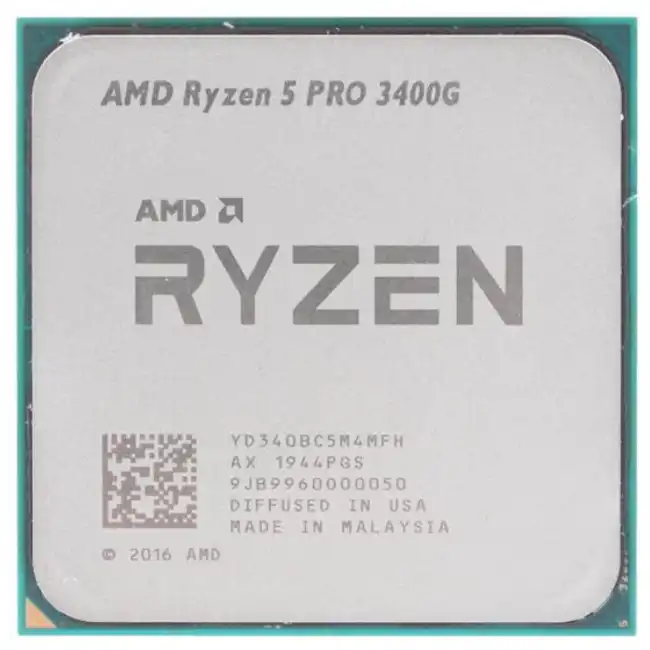 Процессор AMD Ryzen 5 3400G YD340BC5M4MFH (4, 3.7 ГГц, 4 МБ, OEM)