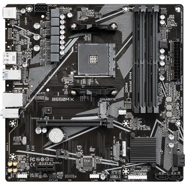 Материнская плата Gigabyte B550M K DDR4 (micro-ATX, AMD AM4)