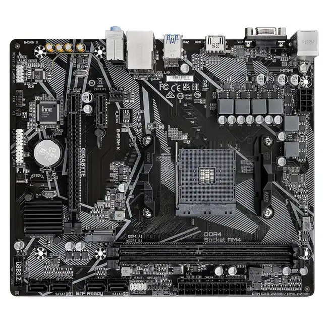 Материнская плата Gigabyte B450M K DDR4 rev.2.0 (micro-ATX, AMD AM4)