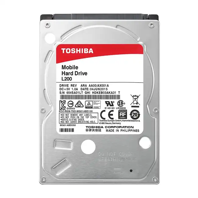 Внутренний жесткий диск Toshiba L200 HDWL110UZSVA (HDD (классические), 1 ТБ, 2.5 дюйма, SATA)