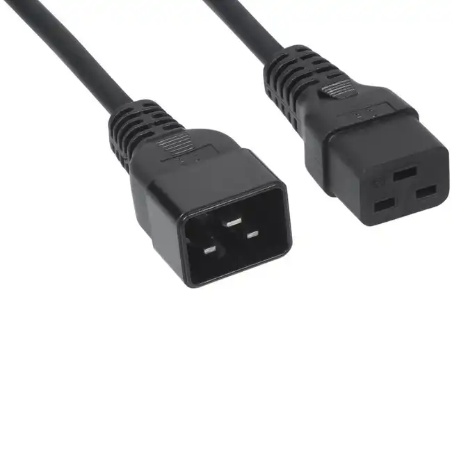 Кабель питания Cabeus Кабель питания IEC 320 C19 - IEC 320 C20 (3x1.5), 16A, прямая вилка, 3м PC-IEC19-IEC20-3M