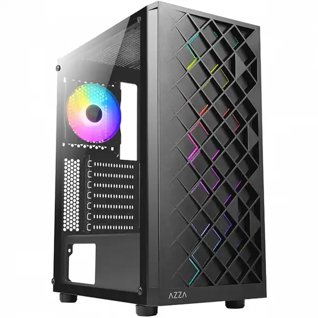 Корпус AZZA Spectra Black CSAZ-280B SPECTRA (Игровые, Midi-Tower)