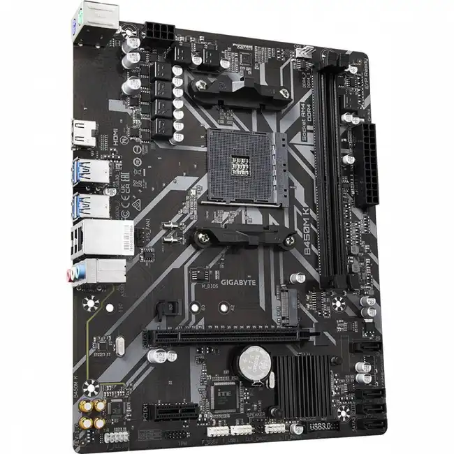 Материнская плата Gigabyte B450M K (Micro-ATX, AMD AM4)