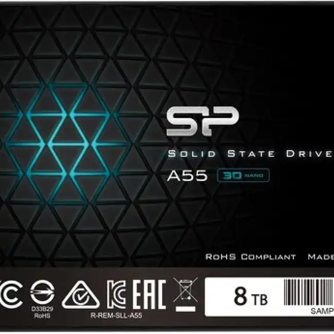 Внутренний жесткий диск Silicon Power SP008TBSS3A55S25 (SSD (твердотельные), 8 ТБ, 2.5 дюйма, SATA)