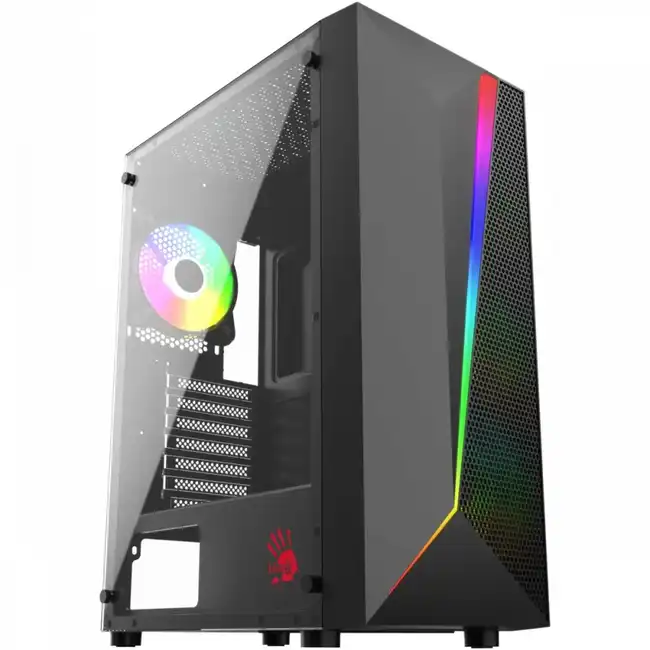 Корпус Bloody BD-CC106F Black BD-CC106F-BK (Игровые, Midi-Tower)