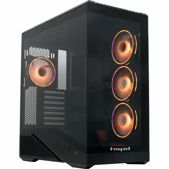 Корпус HSPD F711-TGBK-ARGB Black F711-TGBK- ARGB (Игровые, Midi-Tower)
