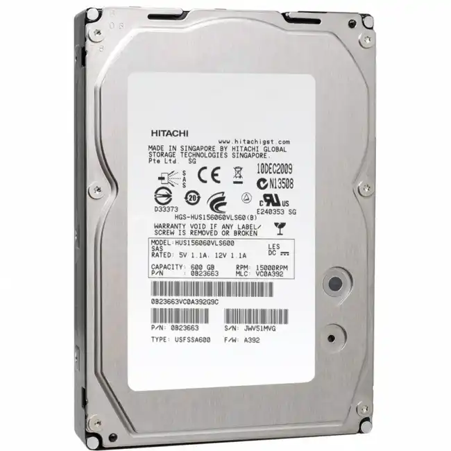 Внутренний жесткий диск Hitachi HUS156060VLS600 (HDD (классические), 600 ГБ, 3.5 дюйма, SAS)