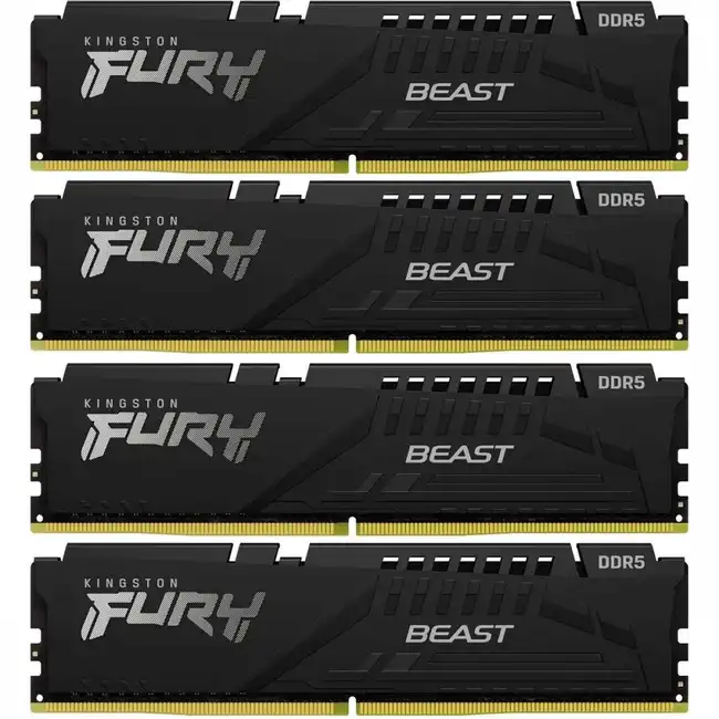 ОЗУ Kingston Fury Beast KF556C40BBK4-64 (DIMM, DDR5, 64 Гб (4 х 16 Гб), 5600 МГц)