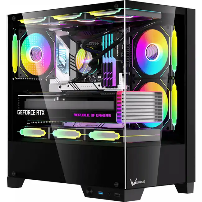Корпус Formula Crystal Z1M Plus FR Black CRYSTAL Z1M + FR (Игровые, Mini-Tower)