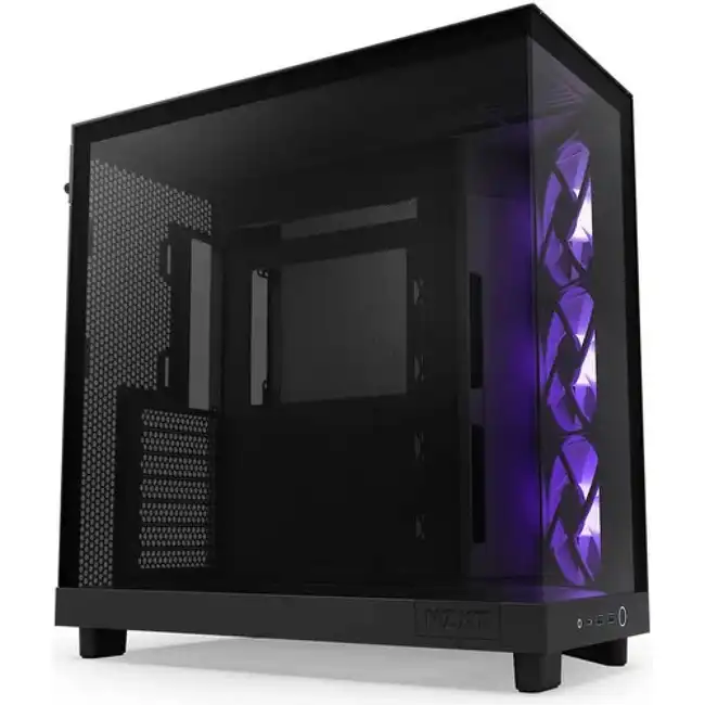 Корпус NZXT H6 Flow RGB Black CC-H61FB-R1 (Игровые, Midi-Tower)