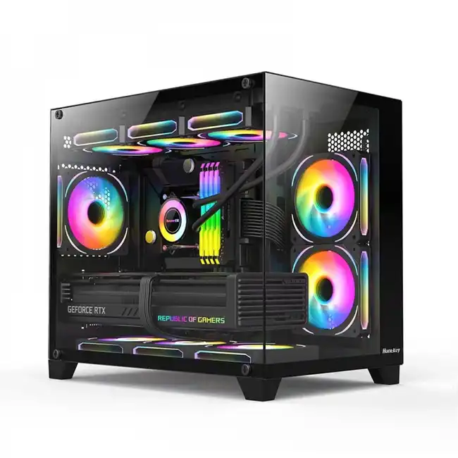 Корпус Huntkey S960 StormX Black H_S960_SX_B (Игровые, Mini-Tower)