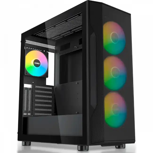 Корпус Sama S40 Black S40-BKAPA4X1-GL (Игровые, Midi-Tower)